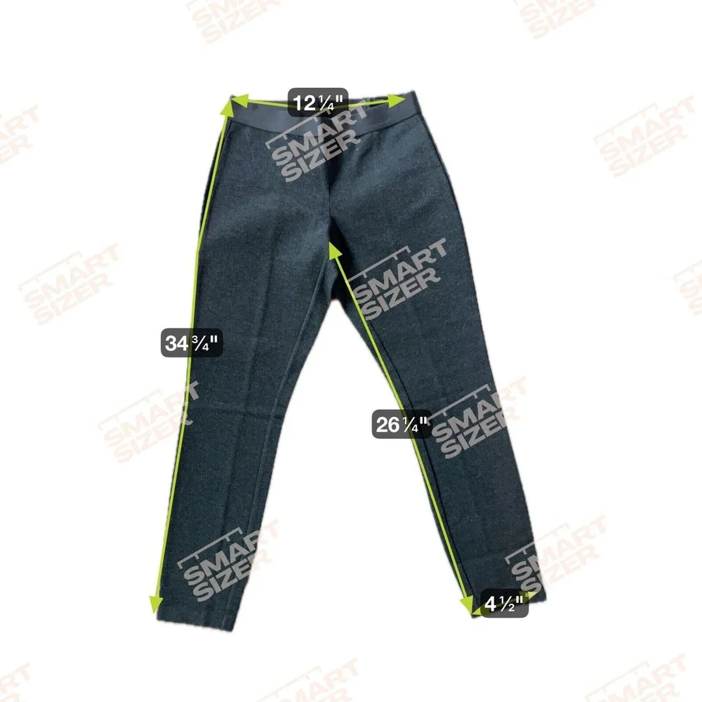J‎ Crew Woman's Pixie Pants Structured Leggings 4S Charcoal Grey 26